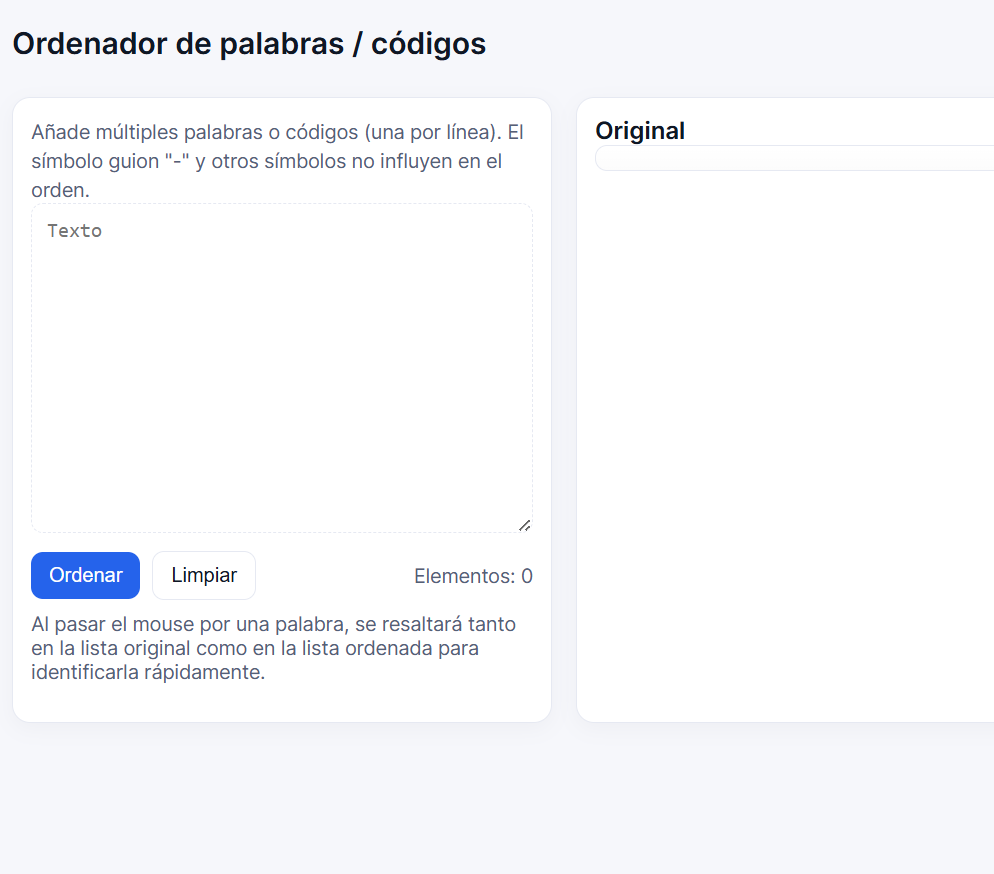 Ordenar